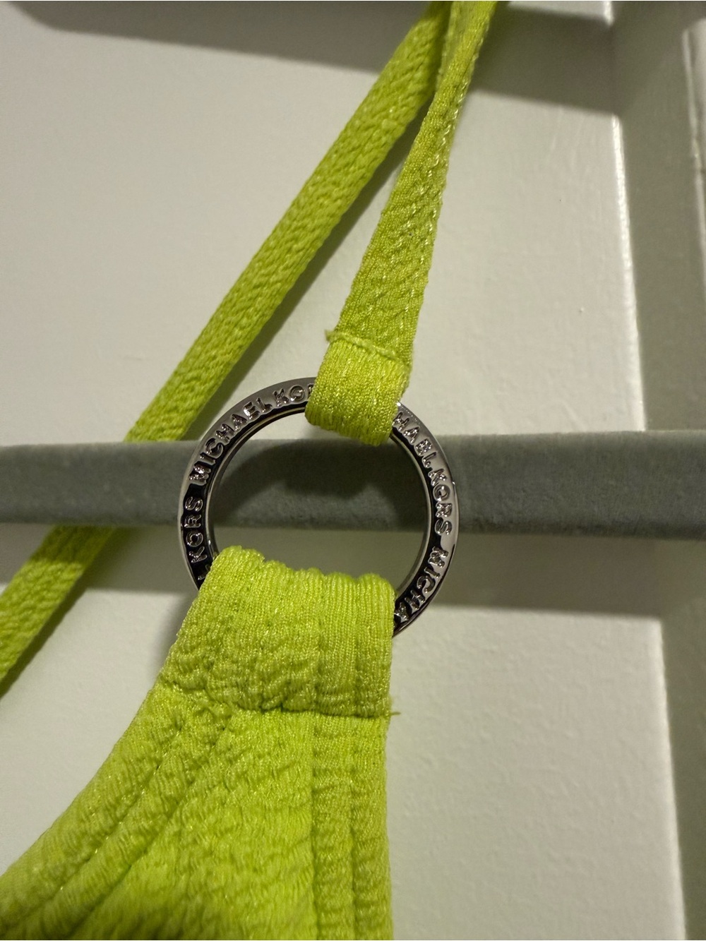 Michael Kors Lime Green One-Piece Swimsuit with Crisscross Straps - Picture 2 of 5